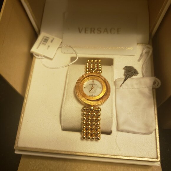 Versace Eon Gold Stainless Steel Women’s Watch with Box - Authentic - Picture 6 of 13